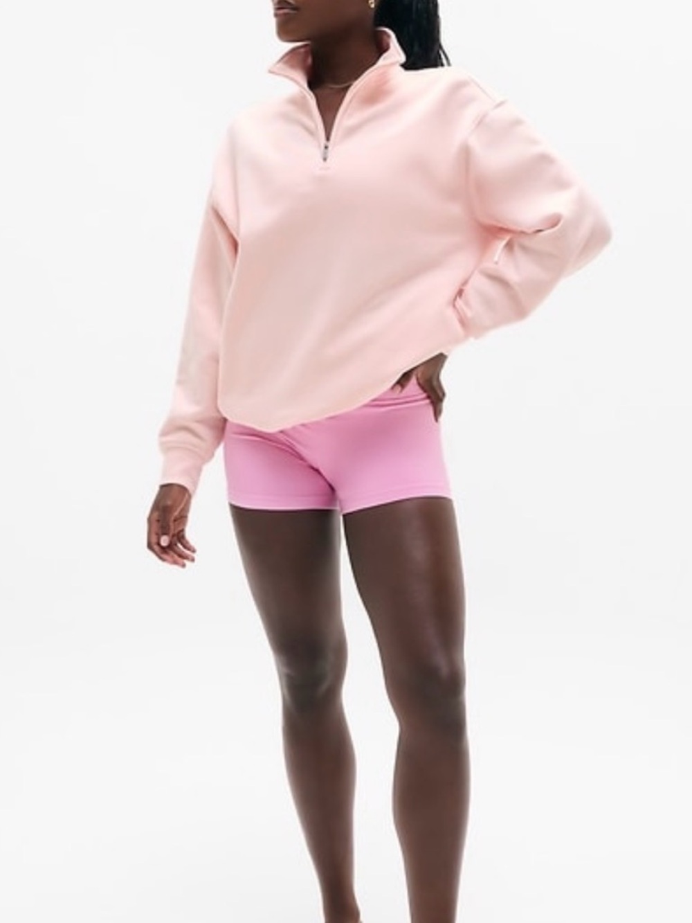 Athleta Pink High-Rise Bike Shorts